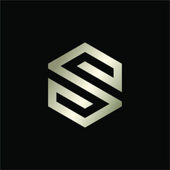 Hexagon Shape Logo with Letter S