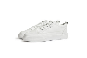 white sneakers isolated on a white background. Sport shoes. Element for design.