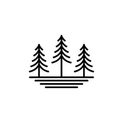 Fototapeta premium pine tree logo vector design template