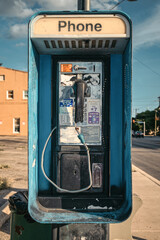 vandalized payphone