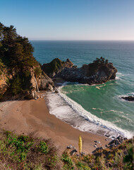 McWay falls at the start of golden hour