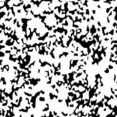 Obraz na płótnie Canvas Black chaotic messy pattern, texture background. Grain and noise overlay, irregular free form spots for template backdrop and effects, illustration