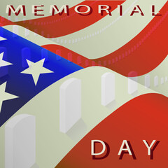 Usa memorial day celebration. Vector background.
