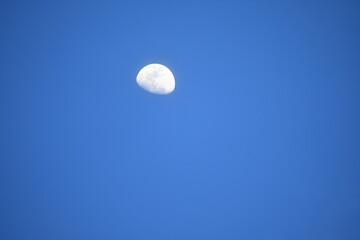 moon on blue sky