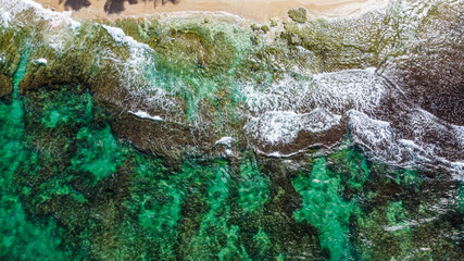 hawaii drone water and beach