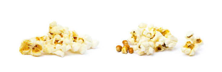  Fresh popcorn isolated on a white background