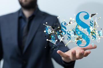 Symbol of Law and Justice - Paragraph / section sign - 3D Rendering