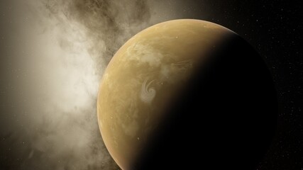 Naklejka premium Planets and galaxy, science fiction wallpaper