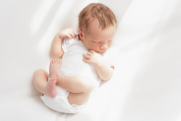 newborn baby in the sun