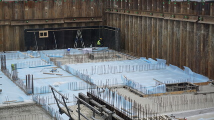 Baustelle, Construction Site, Bau, Building Site, Arbeiter, Worker, Man, Kollege, Mann, Neubau,...