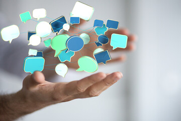 communication speak bubble digital concept