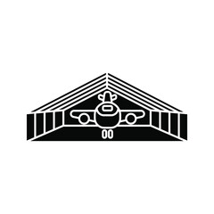 Fototapeta premium Hangar icon. airport hangar vector icons for web. Vector illustration