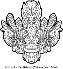 Obraz premium Sri Lanka Traditional Devil Mask 