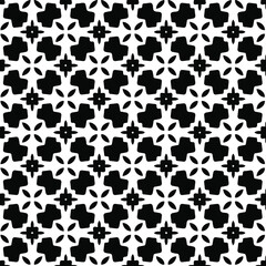 Geometric vector pattern with triangular elements. Seamless abstract ornament for wallpapers and backgrounds. Black and white colors. 