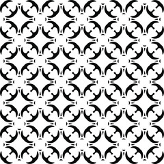 Geometric vector pattern with triangular elements. Seamless abstract ornament for wallpapers and backgrounds. Black and white colors. 