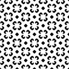 Geometric vector pattern with triangular elements. Seamless abstract ornament for wallpapers and backgrounds. Black and white colors. 