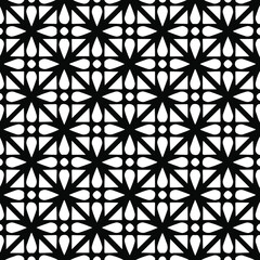 Geometric vector pattern with triangular elements. Seamless abstract ornament for wallpapers and backgrounds. Black and white colors. 