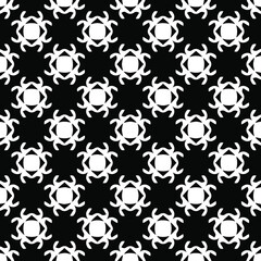 Geometric vector pattern with triangular elements. Seamless abstract ornament for wallpapers and backgrounds. Black and white colors. 