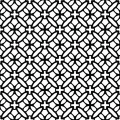 Naklejka premium Geometric vector pattern with triangular elements. Seamless abstract ornament for wallpapers and backgrounds. Black and white colors. 