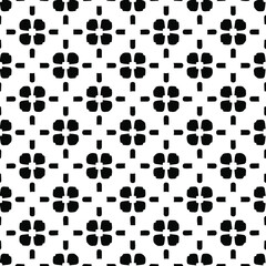 Geometric vector pattern with triangular elements. Seamless abstract ornament for wallpapers and backgrounds. Black and white colors. 