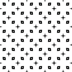 Geometric vector pattern with triangular elements. Seamless abstract ornament for wallpapers and backgrounds. Black and white colors. 