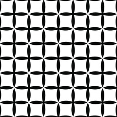 Geometric vector pattern with triangular elements. Seamless abstract ornament for wallpapers and backgrounds. Black and white colors. 
