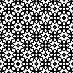 Geometric vector pattern with triangular elements. Seamless abstract ornament for wallpapers and backgrounds. Black and white colors. 
