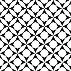 Fototapeta premium Geometric vector pattern with triangular elements. Seamless abstract ornament for wallpapers and backgrounds. Black and white colors. 