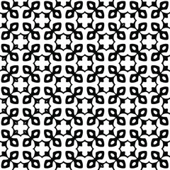 Geometric vector pattern with triangular elements. Seamless abstract ornament for wallpapers and backgrounds. Black and white colors. 