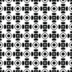 Geometric vector pattern with triangular elements. Seamless abstract ornament for wallpapers and backgrounds. Black and white colors. 