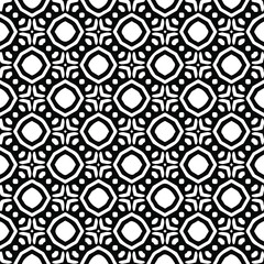Geometric vector pattern with triangular elements. Seamless abstract ornament for wallpapers and backgrounds. Black and white colors. 