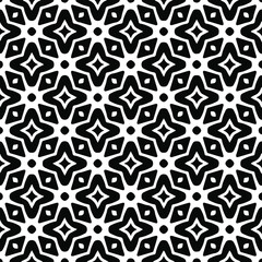 Geometric vector pattern with triangular elements. Seamless abstract ornament for wallpapers and backgrounds. Black and white colors. 