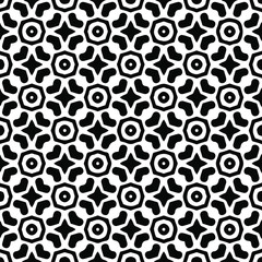Geometric vector pattern with triangular elements. Seamless abstract ornament for wallpapers and backgrounds. Black and white colors. 