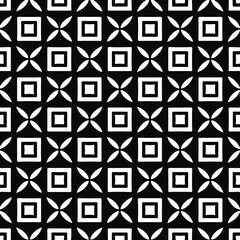 Geometric vector pattern with triangular elements. Seamless abstract ornament for wallpapers and backgrounds. Black and white colors. 