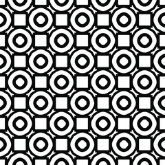 Geometric vector pattern with triangular elements. Seamless abstract ornament for wallpapers and backgrounds. Black and white colors. 