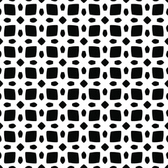 Geometric vector pattern with triangular elements. Seamless abstract ornament for wallpapers and backgrounds. Black and white colors. 