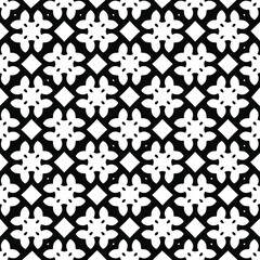 Fototapeta na wymiar Seamless abstract ornament for wallpapers and backgrounds. Black and white colors. 