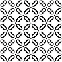  Seamless abstract ornament for wallpapers and backgrounds. Black and white colors. 