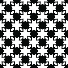  Seamless abstract ornament for wallpapers and backgrounds. Black and white colors. 