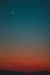 sunset over the mountains