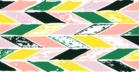 Fototapeta premium Irregular texture composed of mulricolored geometric elements. Colorful pattern. For use as background, wallpaper, prints, packaging paper and textiles. Abstract vector illustration. EPS10