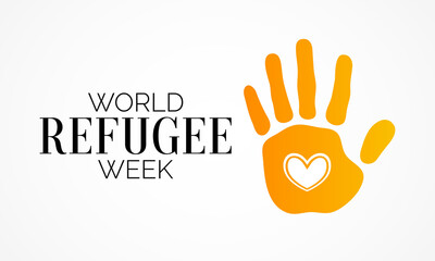 World Refugee week is observed every year during June, they are person who has been forced to leave their country in order to escape war, persecution, or natural disaster. Vector illustration.