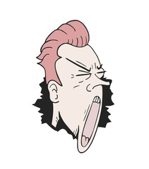 Angry man expression