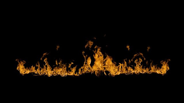 Fire line in super slow motion iso&eacute;lated on black, shooting with high speed cinema camera in 4K.