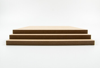 Raw MDF boards suitable for use in the furniture industry.