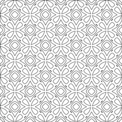 Geometric vector pattern with triangular elements. Seamless abstract ornament for wallpapers and backgrounds. Black and white colors. 