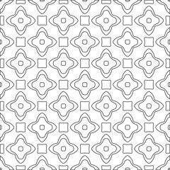 Fototapeta premium Geometric vector pattern with triangular elements. Seamless abstract ornament for wallpapers and backgrounds. Black and white colors. 
