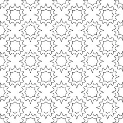 Geometric vector pattern with triangular elements. Seamless abstract ornament for wallpapers and backgrounds. Black and white colors. 