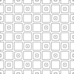 Geometric vector pattern with triangular elements. Seamless abstract ornament for wallpapers and backgrounds. Black and white colors. 