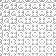 Geometric vector pattern with triangular elements. Seamless abstract ornament for wallpapers and backgrounds. Black and white colors. 